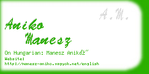 aniko manesz business card